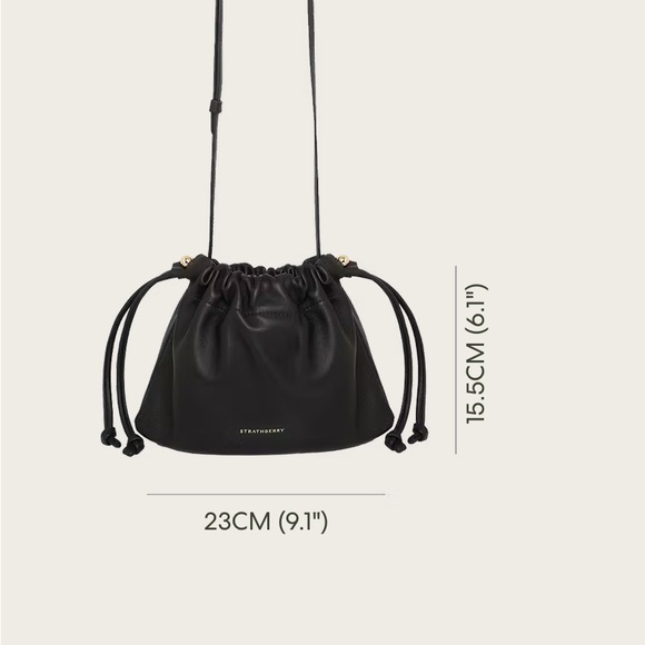 Strathberry Charlotte Black Leather Women's Bag - Picture 7 of 9